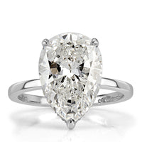 4.90ct Pear Shaped Diamond Engagement Ring