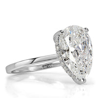 4.90ct Pear Shaped Diamond Engagement Ring