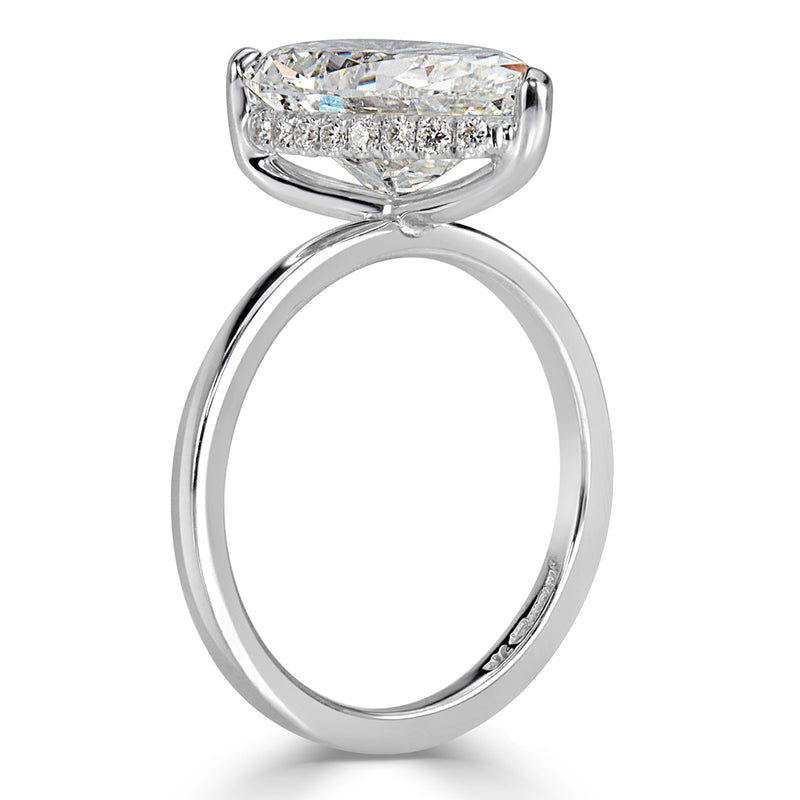 4.90ct Pear Shaped Diamond Engagement Ring