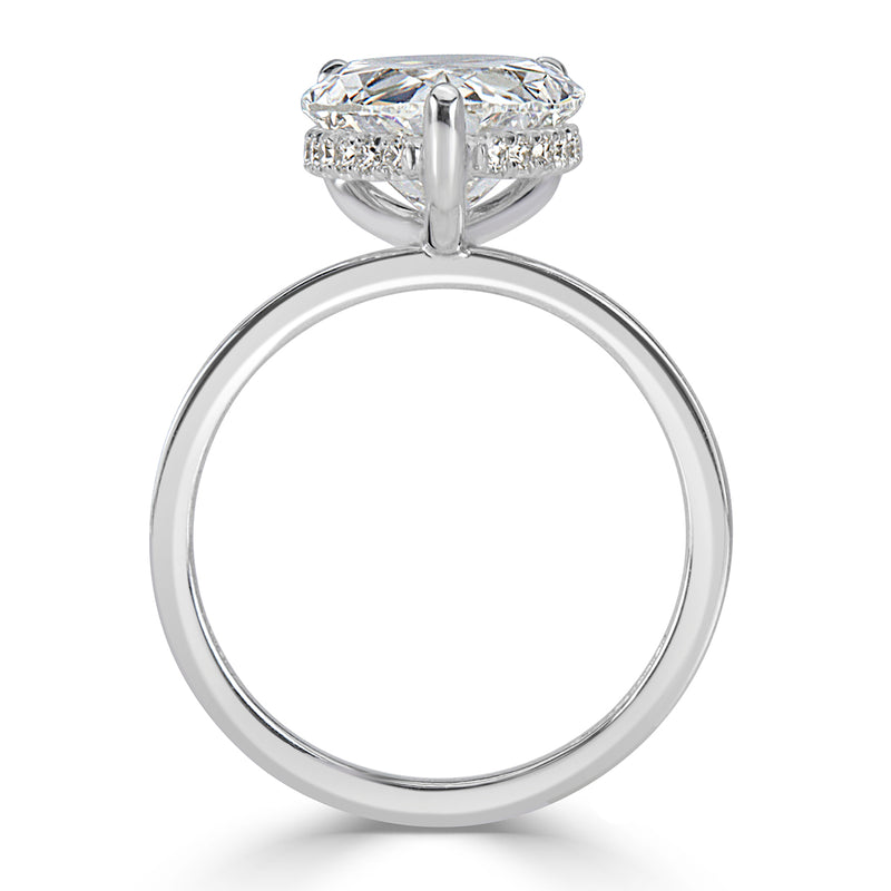4.90ct Pear Shaped Diamond Engagement Ring