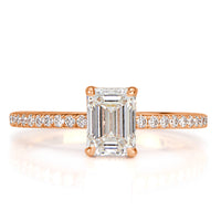 1.35ct Emerald Cut Diamond Engagement Ring
