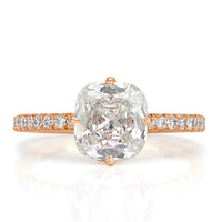 2.04ct Old Mine Cut Diamond Engagement Ring