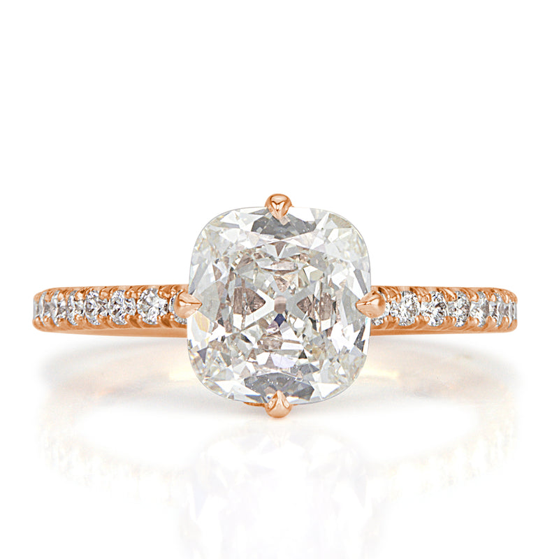 2.04ct Old Mine Cut Diamond Engagement Ring