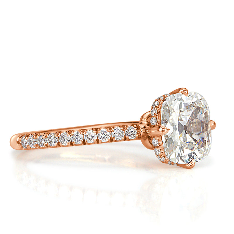 2.04ct Old Mine Cut Diamond Engagement Ring