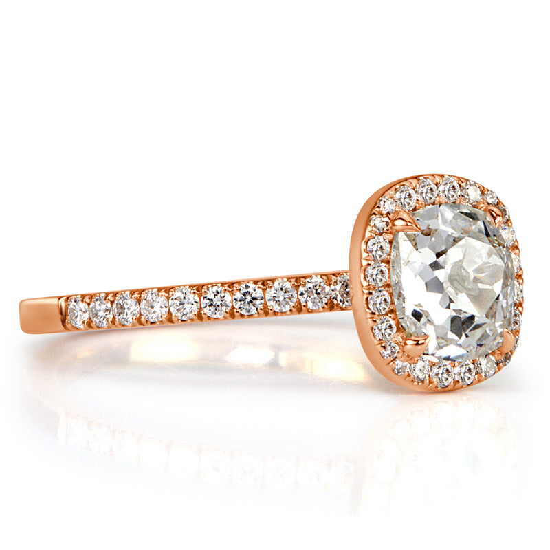 1.31ct Old Mine Cut Diamond Engagement Ring