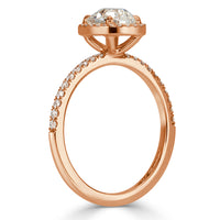 1.31ct Old Mine Cut Diamond Engagement Ring