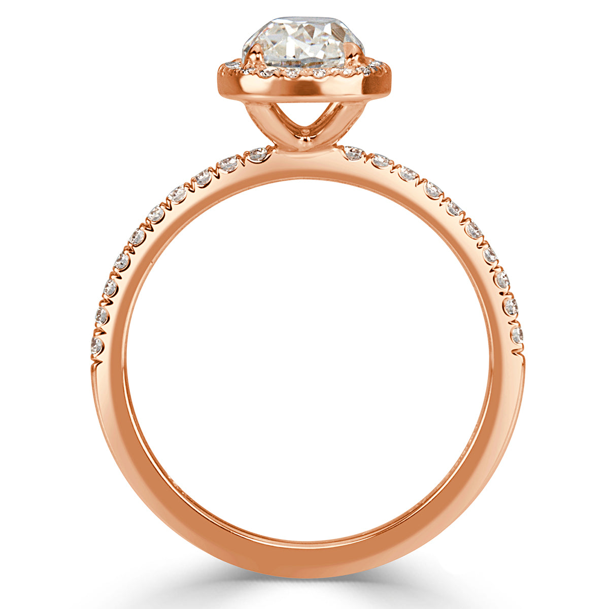 1.31ct Old Mine Cut Diamond Engagement Ring