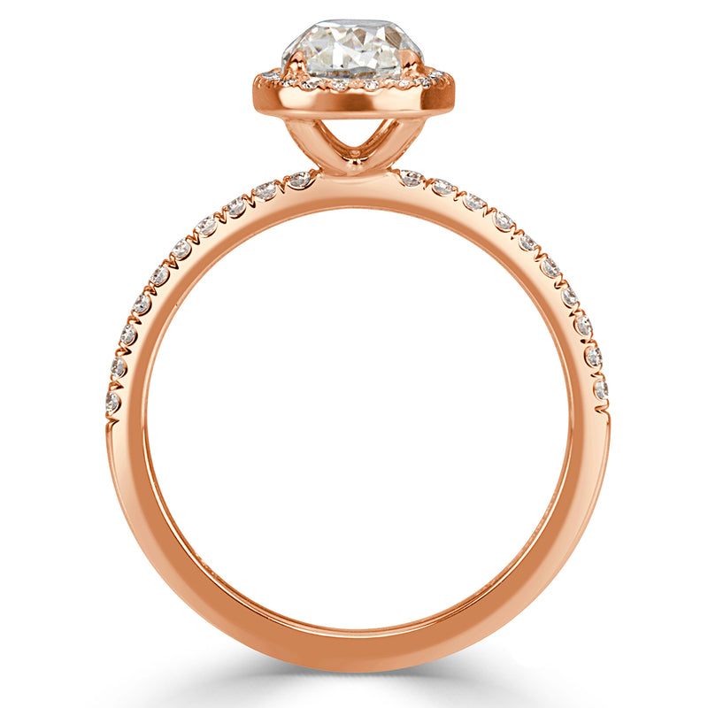 1.31ct Old Mine Cut Diamond Engagement Ring