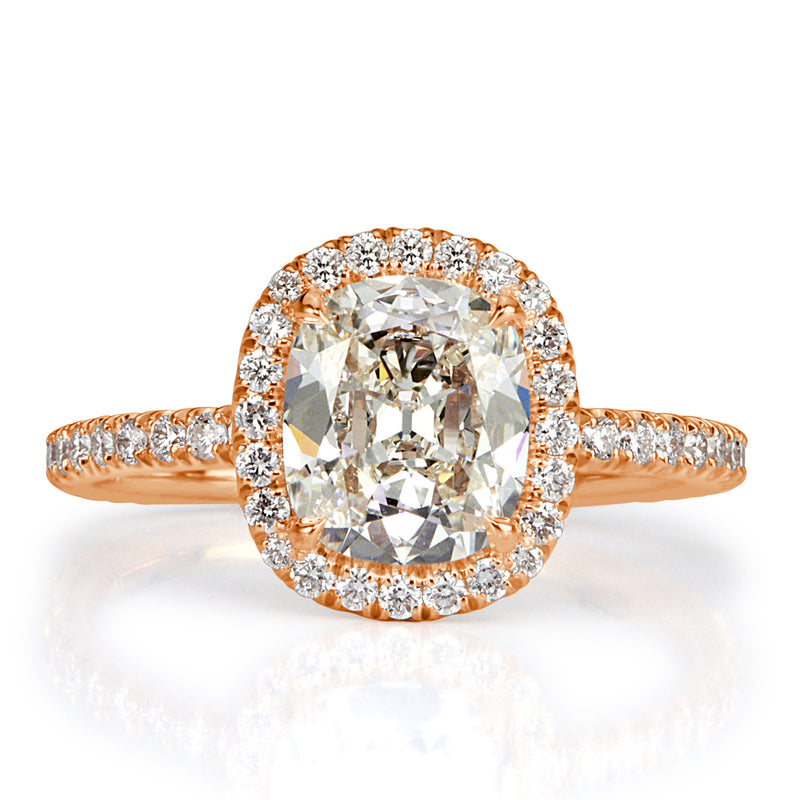 2.08ct Old Mine Cut Diamond Engagement Ring