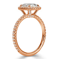 2.08ct Old Mine Cut Diamond Engagement Ring