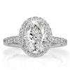2.91ct Oval Cut Diamond Engagement Ring