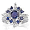 1.82ct Round Cut Sapphire and Diamond Estate Ring