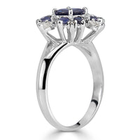 1.82ct Round Cut Sapphire and Diamond Estate Ring