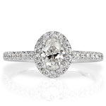 1.00ct Oval Cut Diamond Engagement Ring