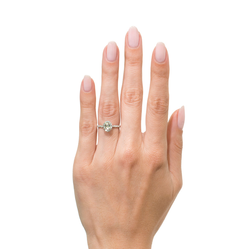 1.00ct Oval Cut Diamond Engagement Ring