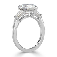 4.04ct Pear Shaped Diamond Engagement Ring