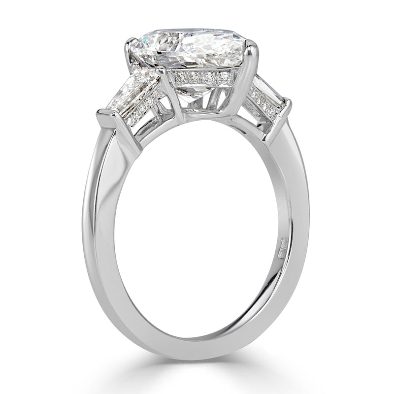 4.04ct Pear Shaped Diamond Engagement Ring