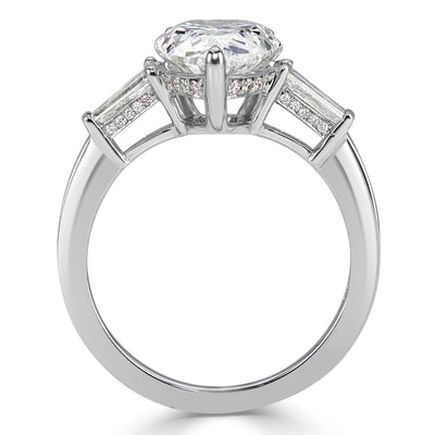 4.04ct Pear Shaped Diamond Engagement Ring