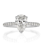 1.85ct Pear Shaped Diamond Engagement Ring