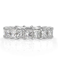 6.34ct Princess Cut Diamond Eternity Band in Platinum