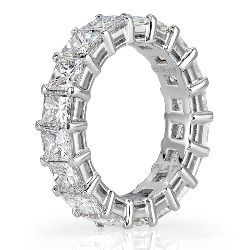 6.34ct Princess Cut Diamond Eternity Band in Platinum
