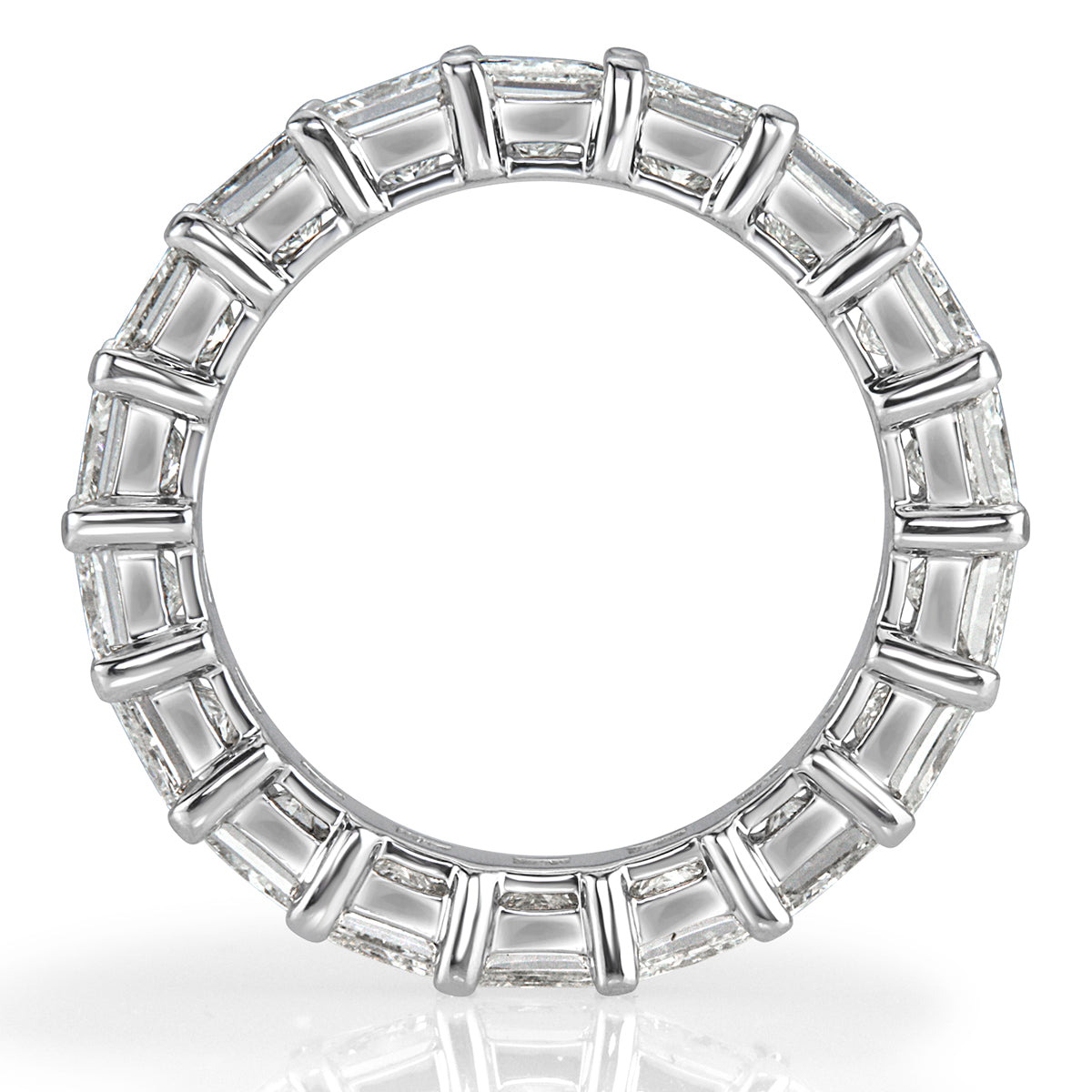 6.34ct Princess Cut Diamond Eternity Band in Platinum