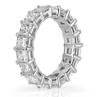 6.34ct Princess Cut Diamond Eternity Band in 18k White Gold