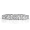 0.80ct Round Brilliant Cut Milgrain Bezel Set Diamond Eternity Band in 18k White Gold