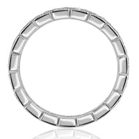 0.80ct Round Brilliant Cut Milgrain Diamond Eternity Band in 18k White Gold
