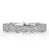 0.45ct Round Brilliant Cut Diamond Milgrain Eternity Band in Platinum
