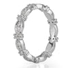 0.45ct Round Brilliant Cut Diamond Milgrain Eternity Band in Platinum