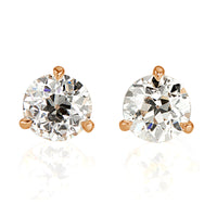 2.07ct Old European Cut Diamond Stud Earrings