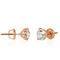 2.07ct Old European Cut Diamond Stud Earrings