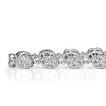 4.11ct Round Brilliant Cut Diamond Oval Shape Design Bracelet in 14k White Gold