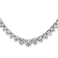 7.00ct Round Brilliant Cut Diamond Tennis Necklace in 18k White Gold