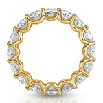 6.52ct Oval Cut Diamond Eternity Band in 18k Yellow Gold