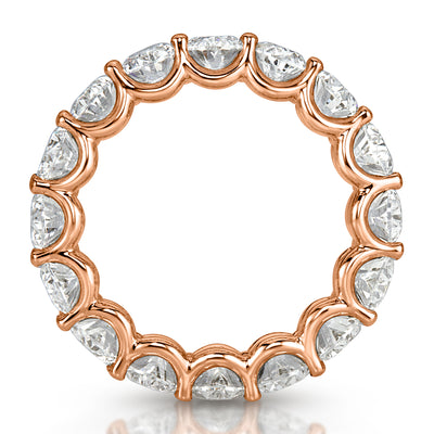 6.45ct Oval Cut Diamond Eternity Band in 18k Rose Gold