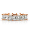 6.34ct Princess Cut Diamond Eternity Band in 18k Rose Gold
