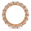 6.34ct Princess Cut Diamond Eternity Band in 18k Rose Gold