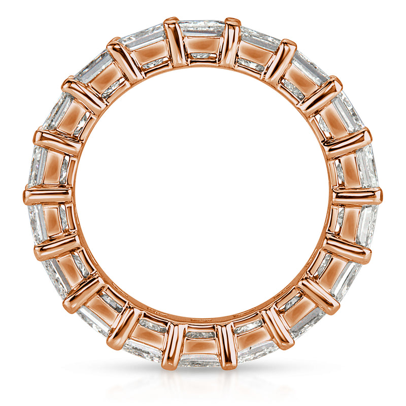 6.34ct Princess Cut Diamond Eternity Band in 18k Rose Gold