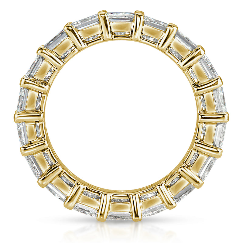6.34ct Princess Cut Diamond Eternity Band in 18k Yellow Gold