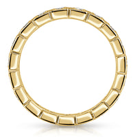 0.80ct Round Brilliant Cut Milgrain Diamond Eternity Band in 18k Yellow Gold