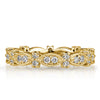 0.45ct Round Brilliant Cut Diamond Milgrain Eternity Band in 18k Yellow Gold