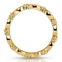 0.45ct Round Brilliant Cut Diamond Milgrain Eternity Band in 18k Yellow Gold