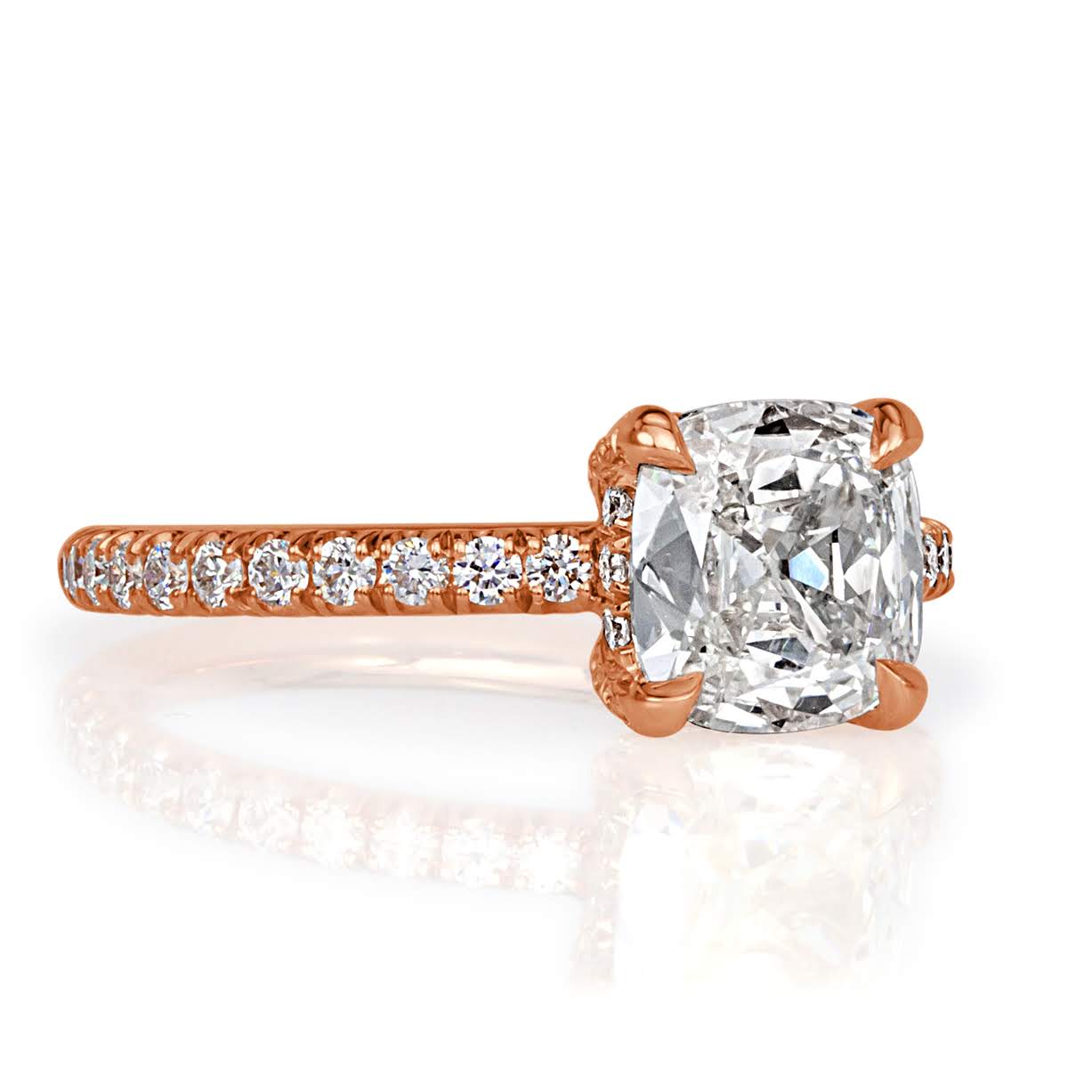 1.76ct Old Mine Cut Diamond Engagement Ring