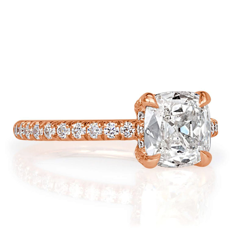 1.76ct Old Mine Cut Diamond Engagement Ring