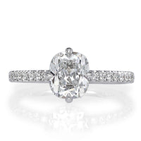 1.70ct Old Mine Cut Diamond Engagement Ring