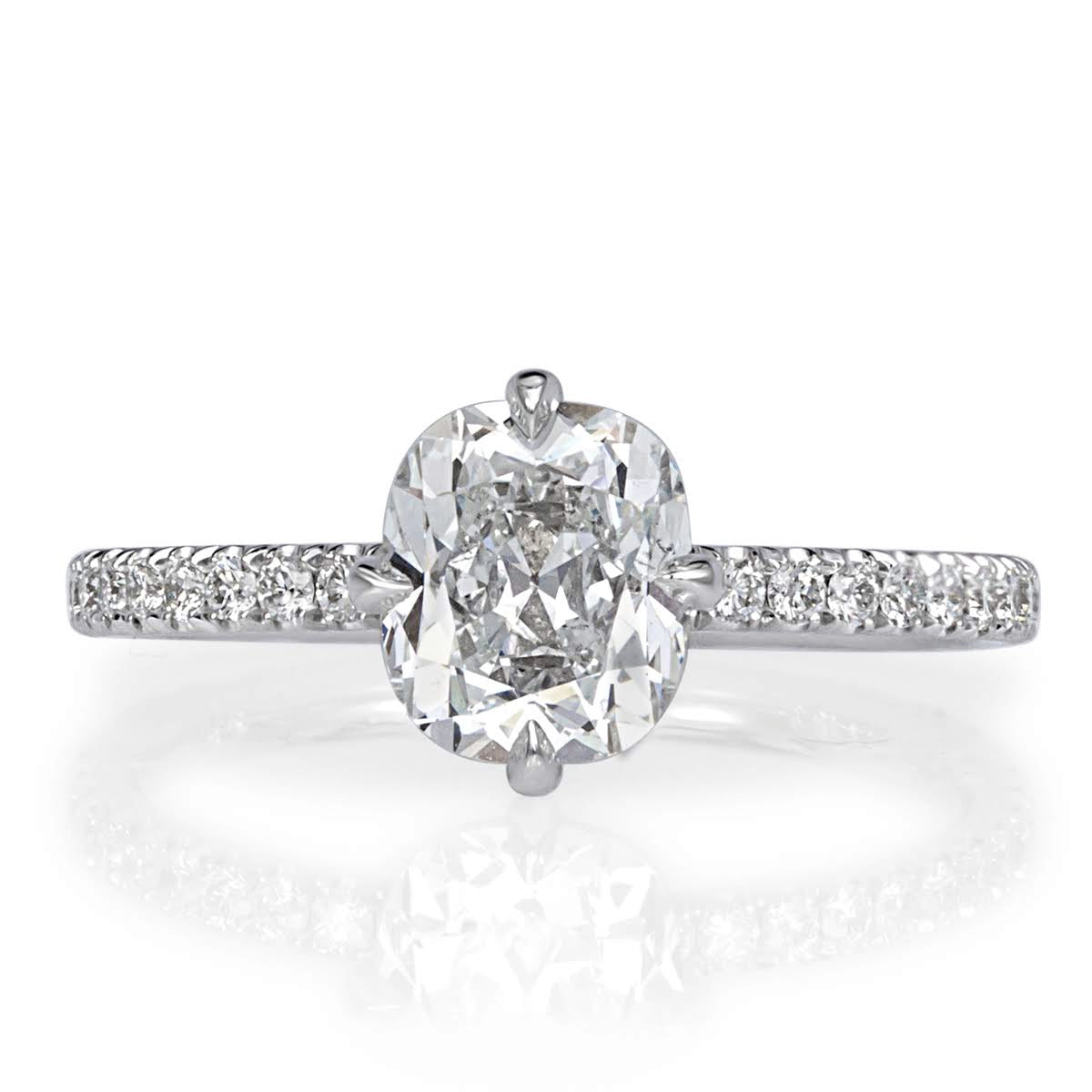 1.70ct Old Mine Cut Diamond Engagement Ring