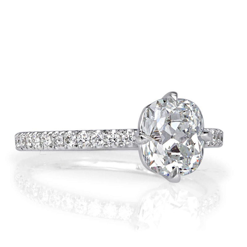 Platinum Old Mine Cut Diamond Engagement Ring – Long's Jewelers