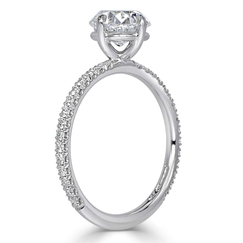 1.70ct Old Mine Cut Diamond Engagement Ring